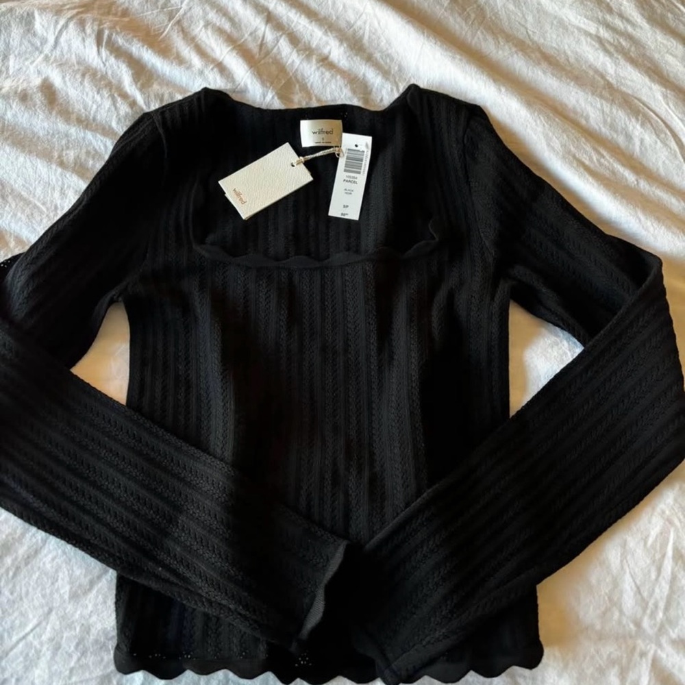 Wilfred Black parcel Knit Top